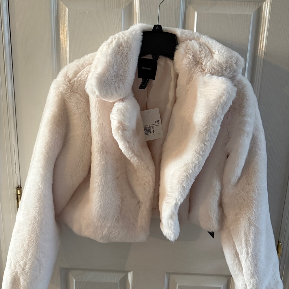 Forever 21 Soft Cream Teddy Jacket